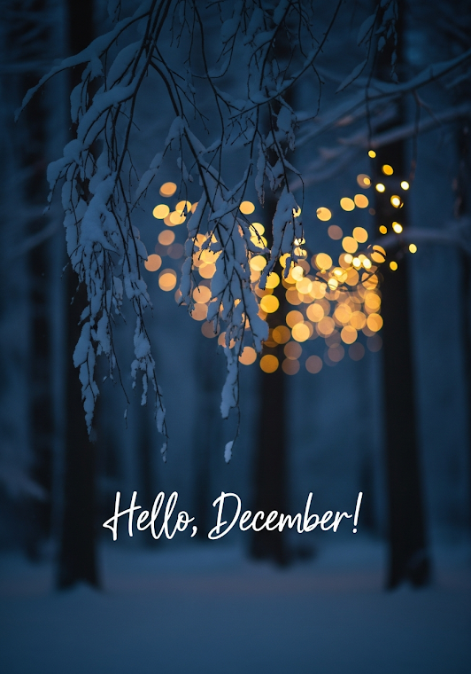 Hello December Snow Lights