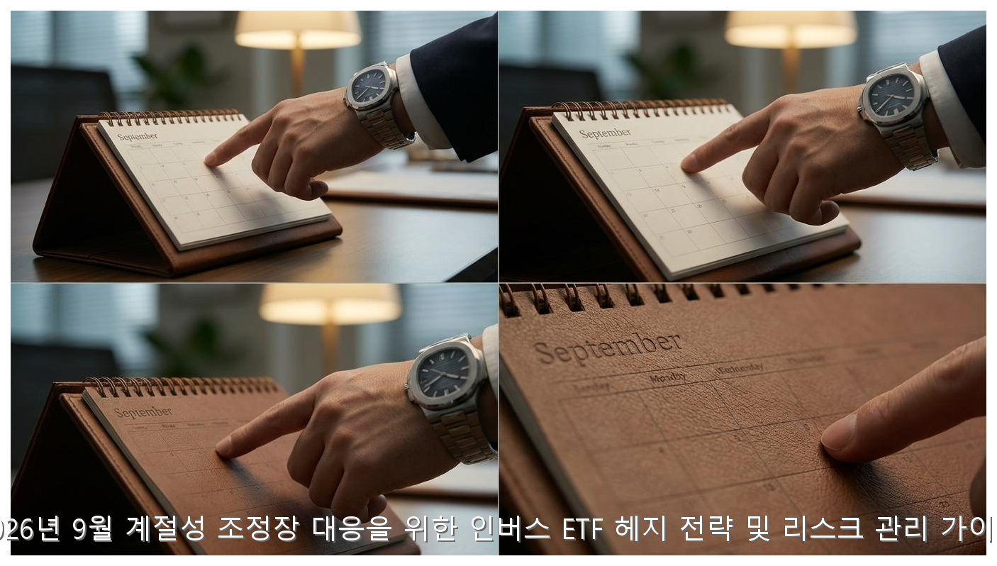 2026년 9월 계절성 조정장 대응을 위한 인버스 ETF 헤지 전략 및 리스크 관리 가이드 핵심 안내 및 분석 인포그래픽 (2)