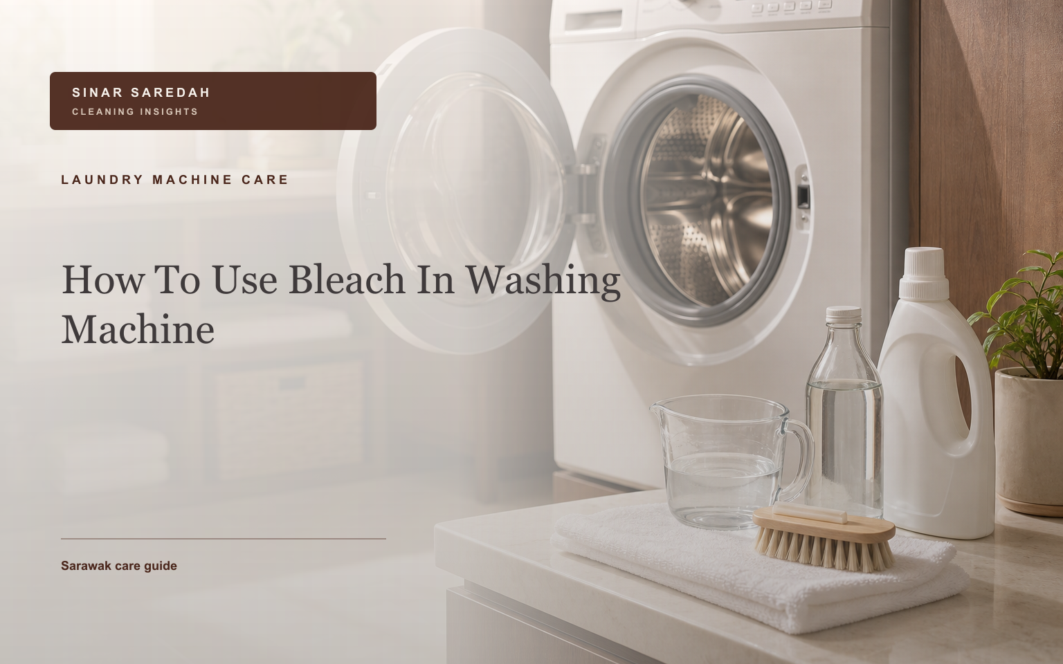 How To Use Bleach In Washing Machine | Sinar Saredah