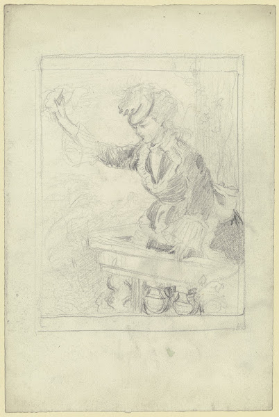 Frau auf Balkon winkend