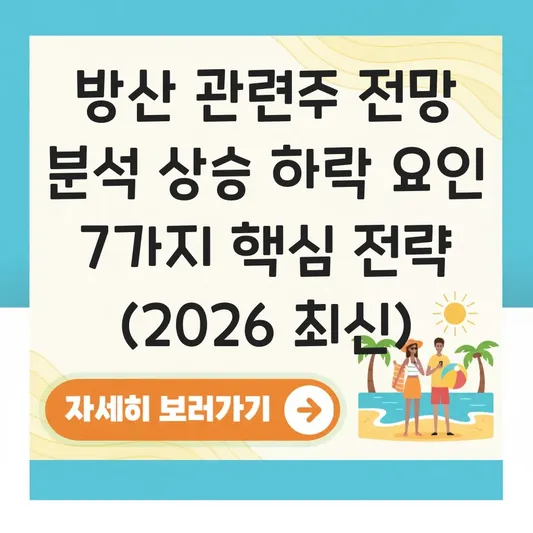 방산 관련주 전망 분석 상승 하락 요인