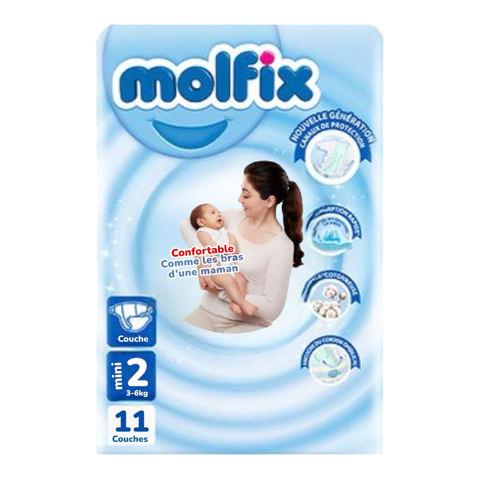 COUCHE MOLFIX N°2  3-6 KG    P/11