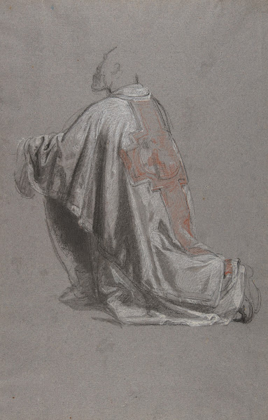 Drapery Study for a Bishop 19th Century