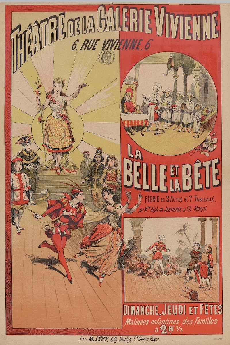 Theâtre De La Galerie Vivienne 6 Rue Vivienne 6 La Belle Et La Bête 1890