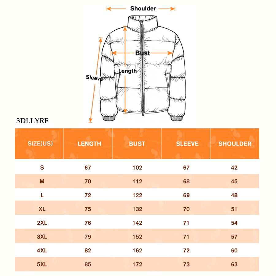 AOP stand collar down jacket
