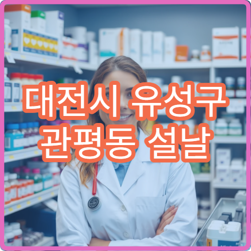 대전시 유성구 관평동 설날 명절 연휴 약국 당직 정보