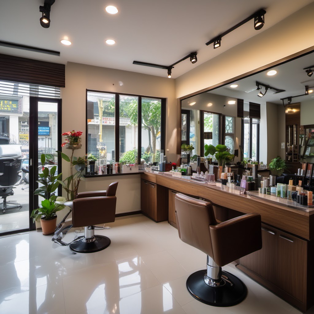 Hình minh họa: Khung cảnh cửa hàng và quy trình kinh doanh
