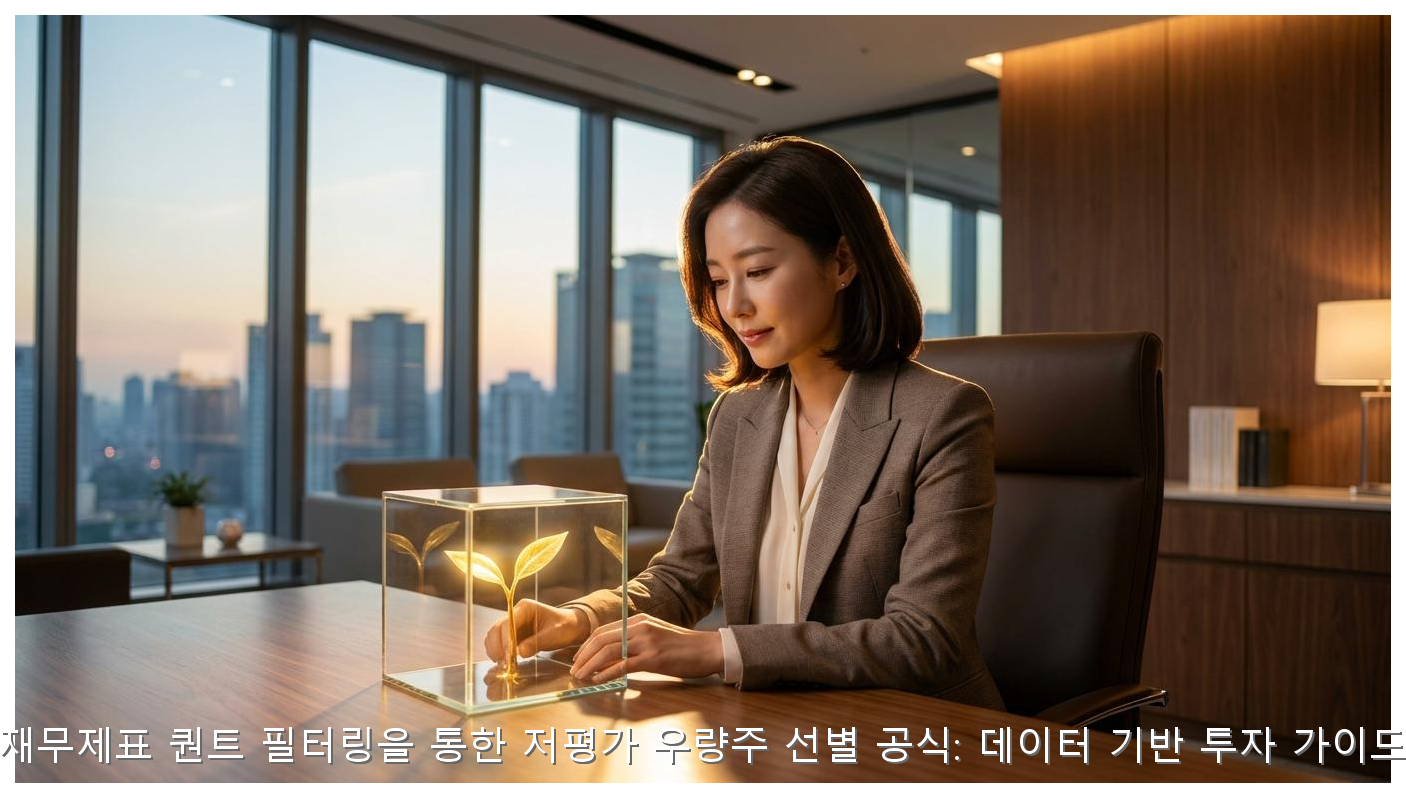 재무제표 퀀트 필터링을 통한 저평가 우량주 선별 공식: 데이터 기반 투자 가이드 핵심 안내 및 분석 인포그래픽 (4)