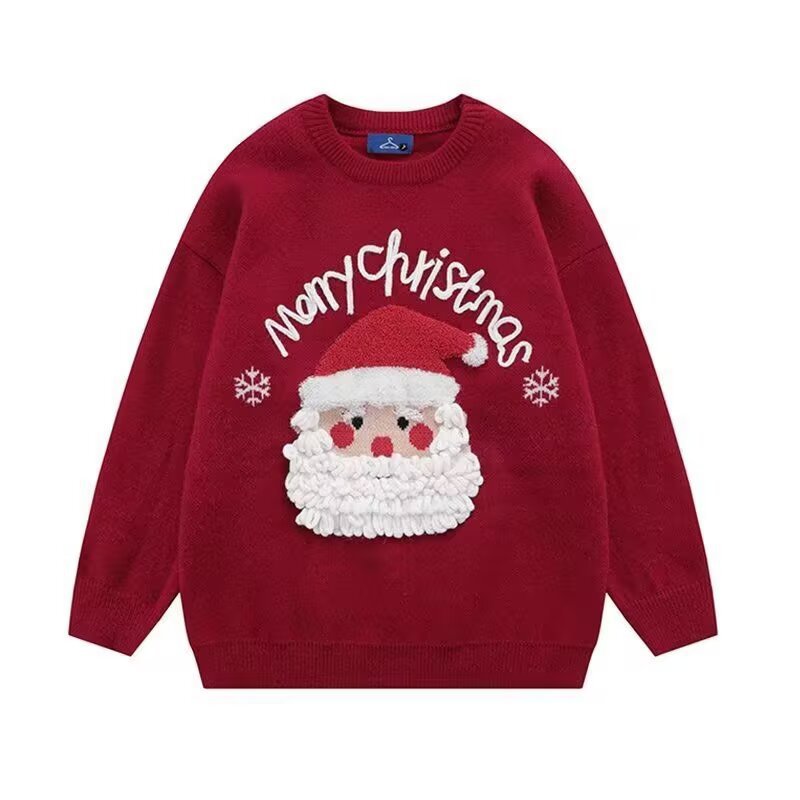 Unisex-Strickpullover mit Weihnachtsmotiv