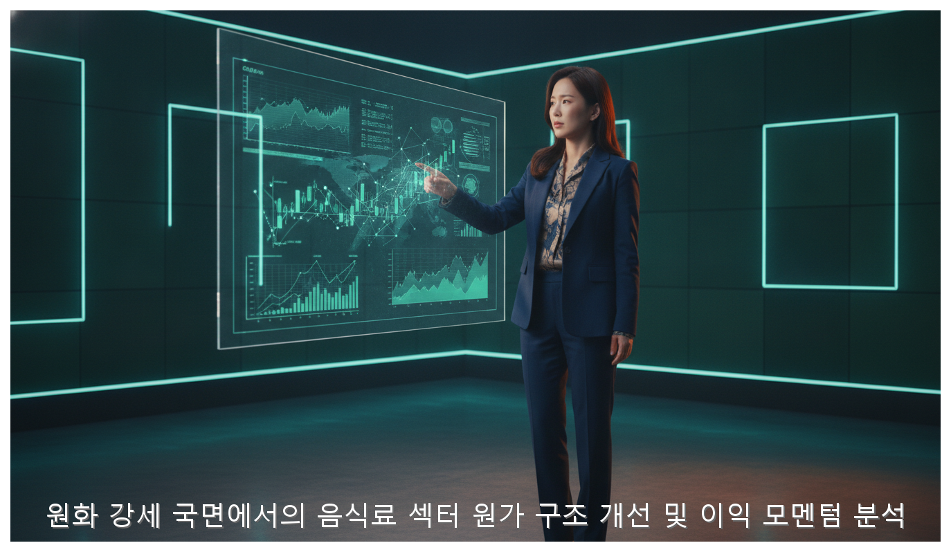 원화 강세 국면에서의 음식료 섹터 원가 구조 개선 및 이익 모멘텀 분석 핵심 안내 및 분석 인포그래픽 (4)