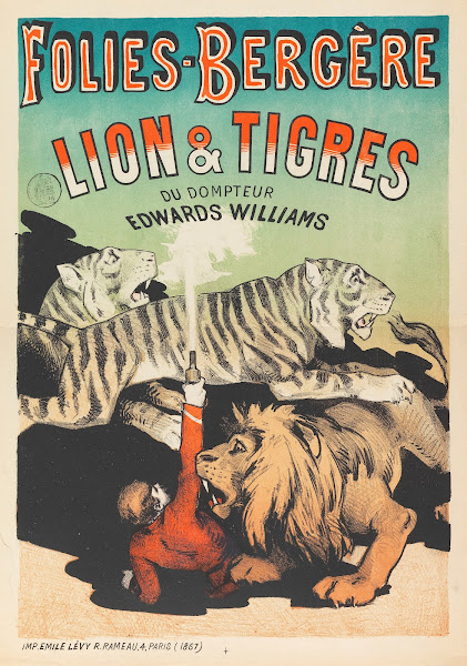 Folies Bergere Lion  Tigres Du Dompteur Edwards Williams 1884 1886