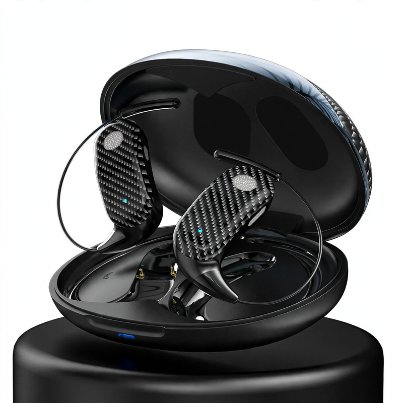 Ear hook headphones with AI translation and stereo sound