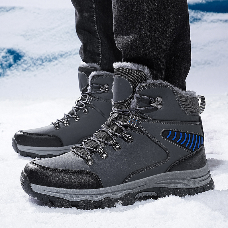 Gefütterte Herren Winter-Stiefel, hohe Passform