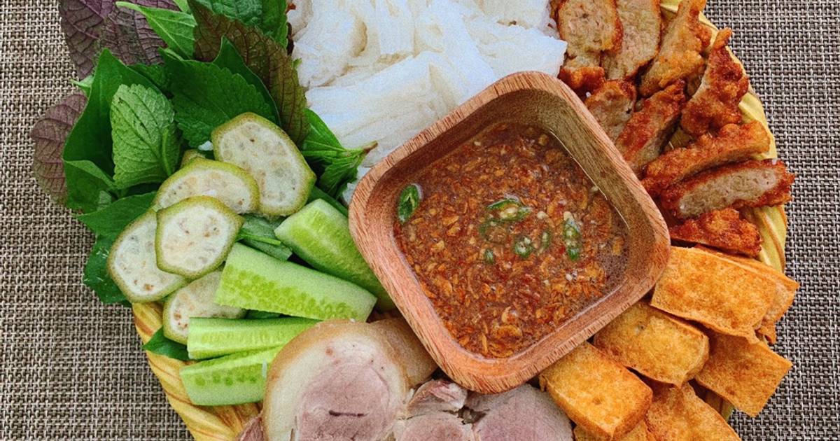 Cách ép bún lá ăn cùng bún đậu siêu chuẩn !!!
