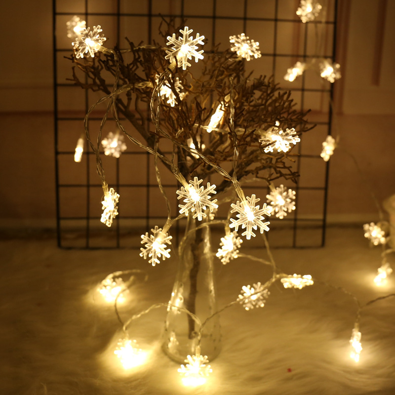 LED Snowflake String Lights, battery-operated, Model YL-XH
