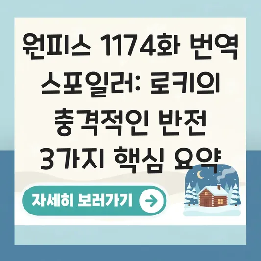 원피스 1174화 번역 스포일러 줄거리 대표 이미지