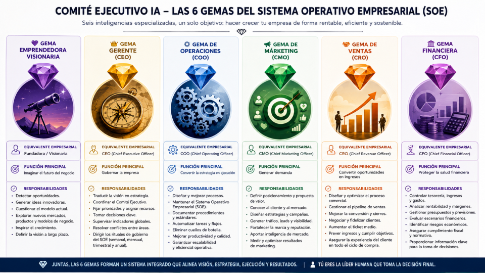 Las 6 Gemas del Sistema Operativo IA