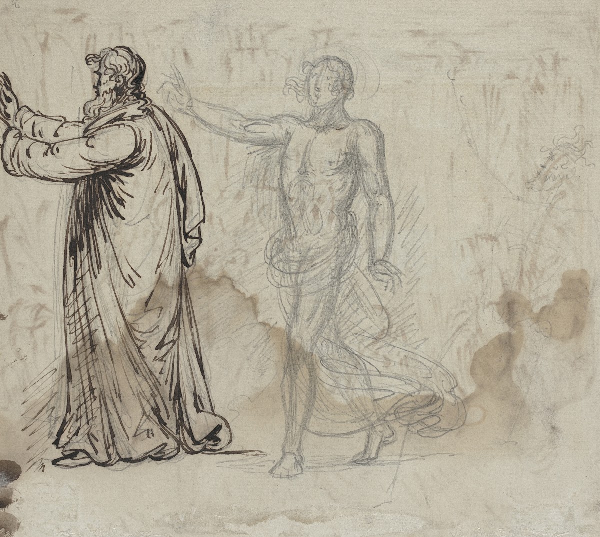 Three Figures verso 1780 1790
