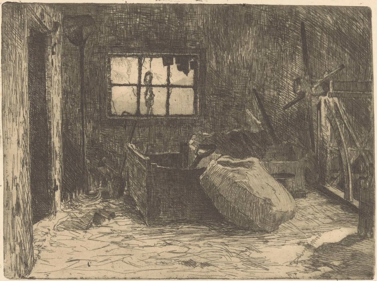 Interieur van een schuur 1888 1934