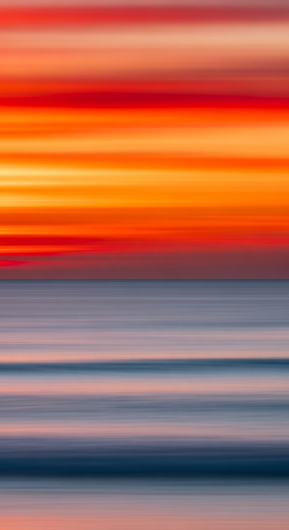 Abstract Ocean Sunset Blur