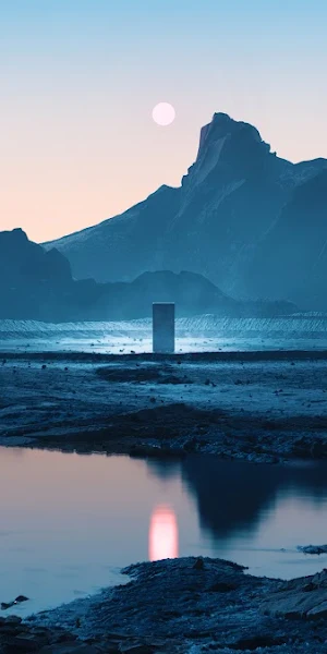 Landscape, Cgi, Sunset, Lake, Reflection 4K Wallpaper Background