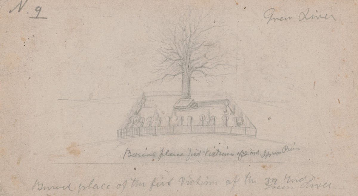 Burial place of the first victims of the 32nd Indiana Green River 1862