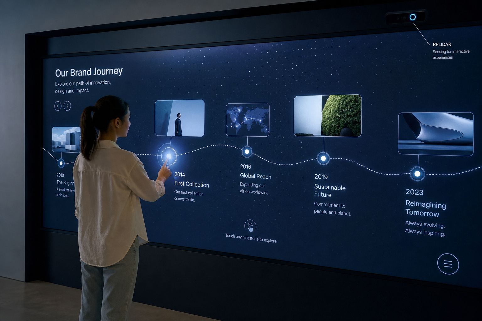 Interactive Floor & LiDAR Touchscreen — view 2