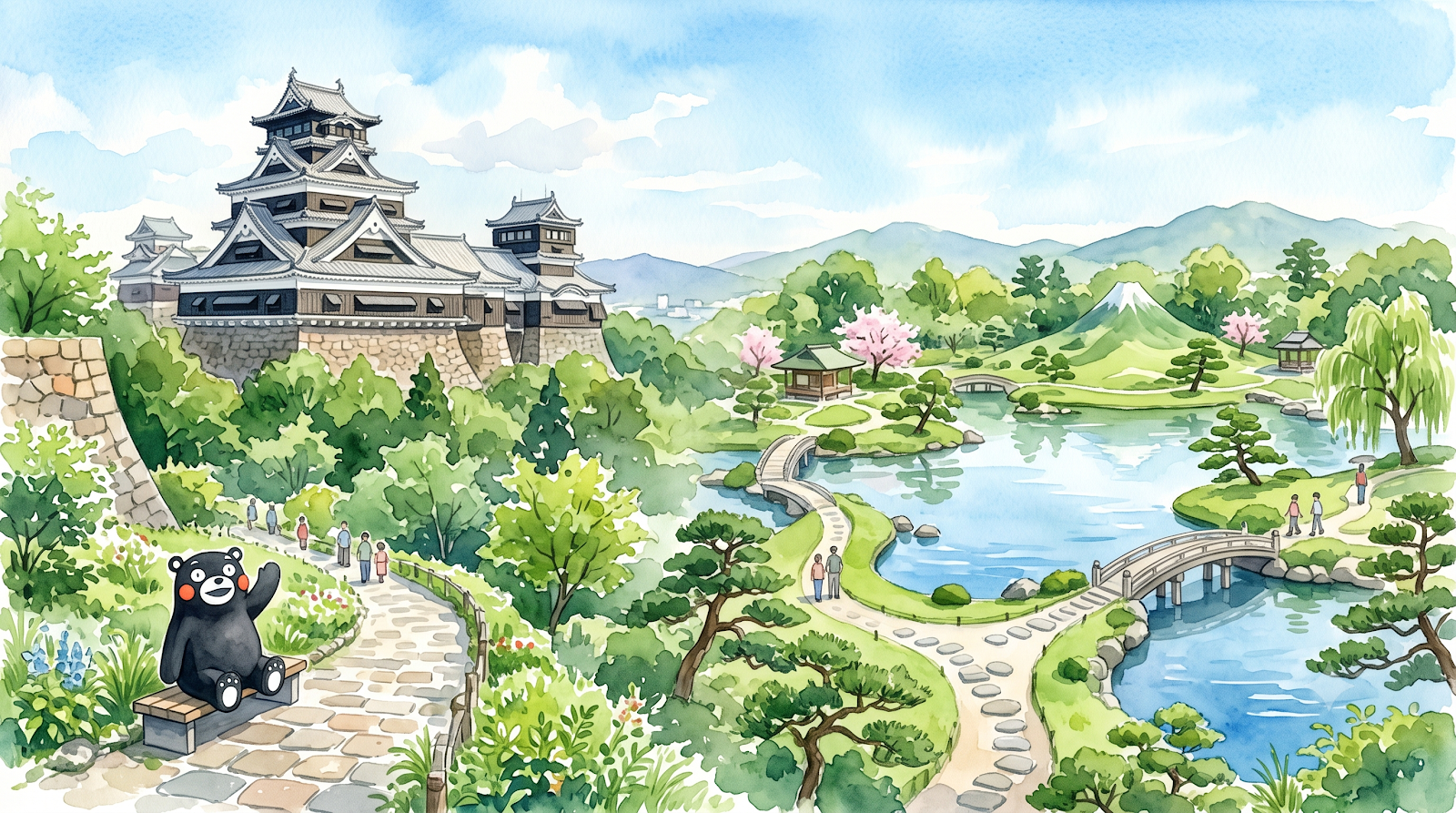 熊本城與成趣園特製 Banner