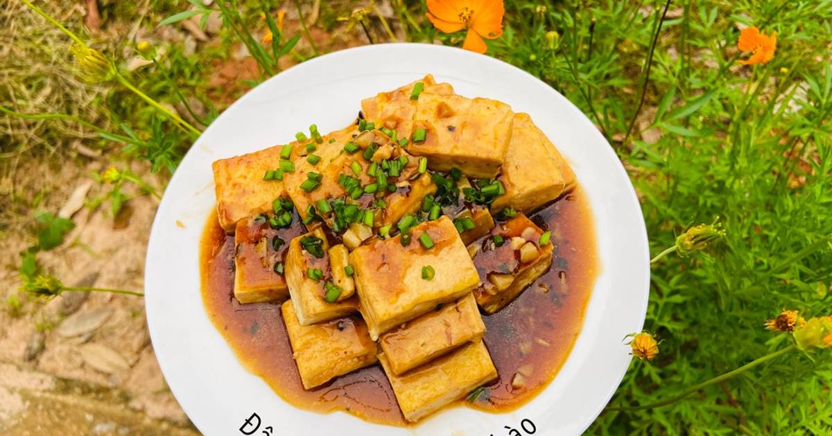Đậu hủ trắng sốt dầu hào