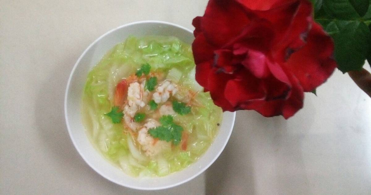 Canh tôm cải thảo