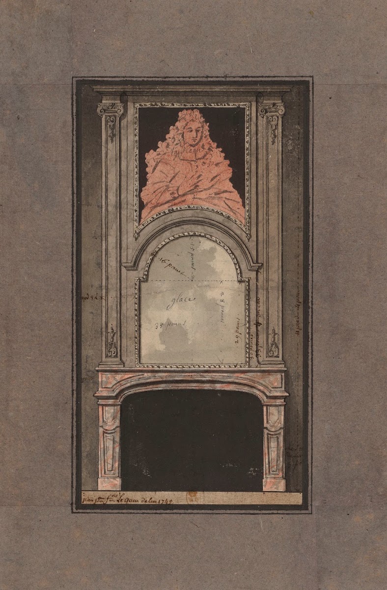 Dessin dune cheminée 1749