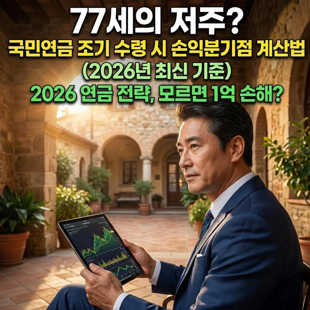2026 국민연금 조기 수령 손익분기점: 데이터로 증명한 77세의 진실