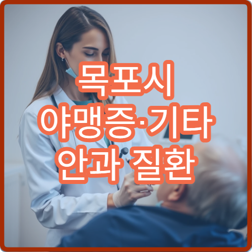목포시 야맹증·기타 안과 질환 검사 가능한 병원