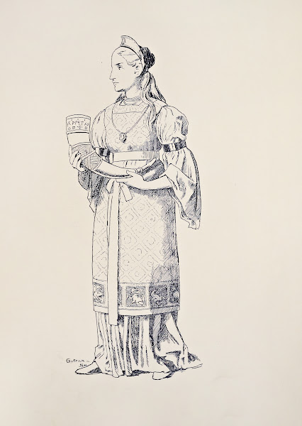 Gutrune Weisses Untergewand goldgelbes Obergewand 1897