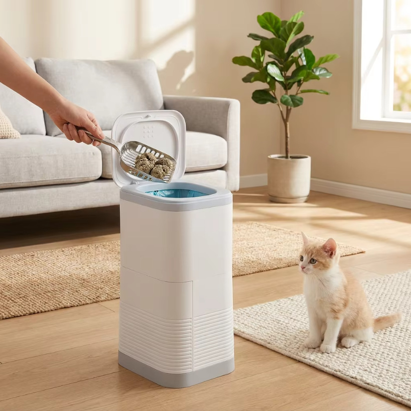 Diaper bin with lid, 12 L, odor-proof