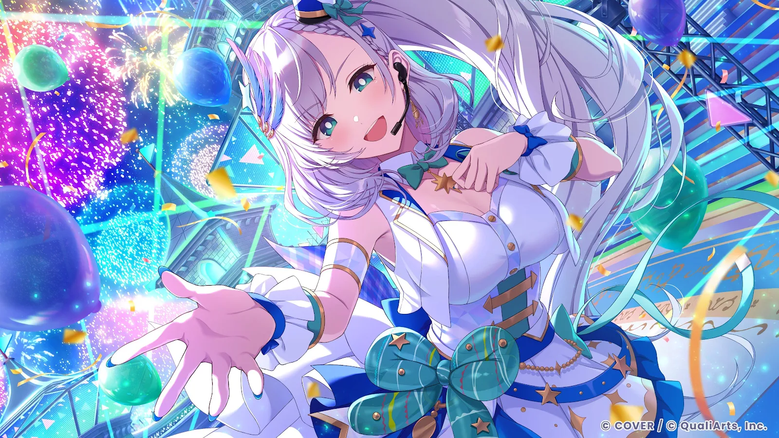 Airani Iofifteen On Concert Stage - Anime Art Style 4K Wallpaper (3840x2160)