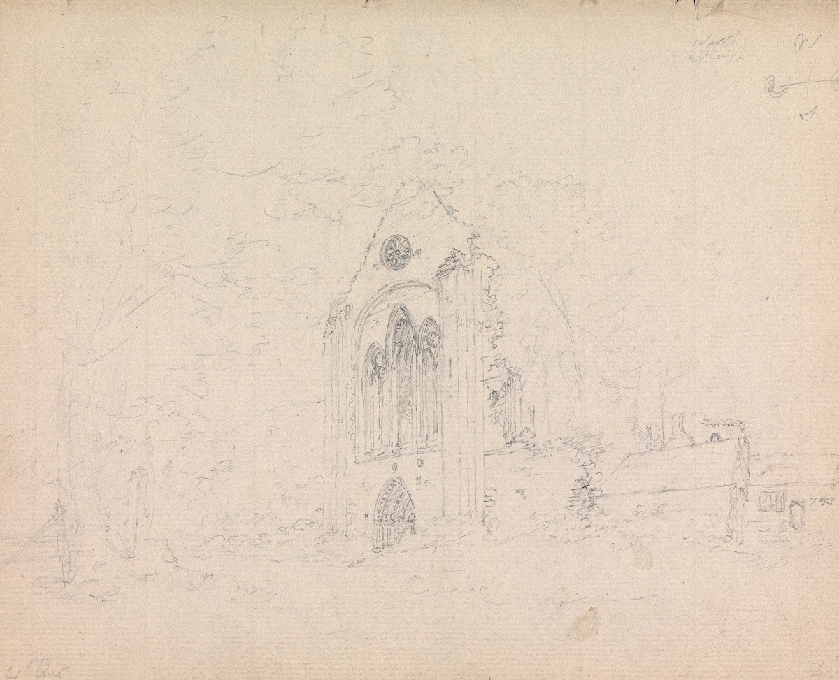 Architectural Study Of A Ruined Abbey 1791