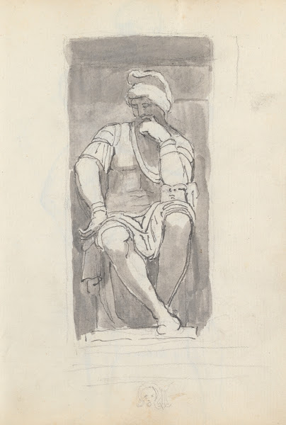 Lorenzo de Medici by Michelangelo from the Tomb of Lorenzo de Medici Church of S