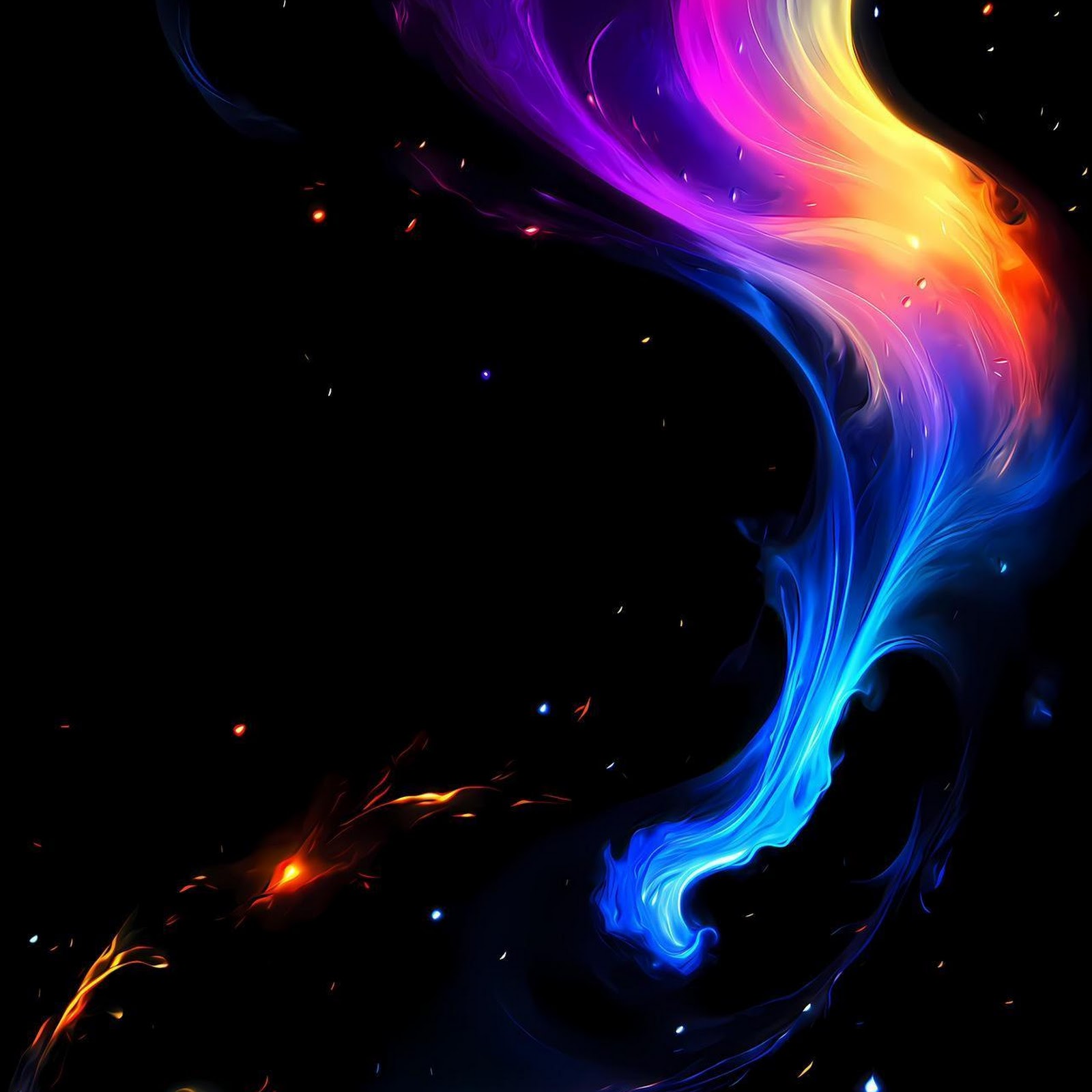 Download Abstract Colorful Light Waves Full HD iPhone