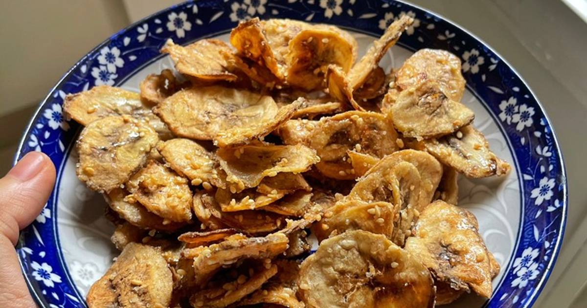 Eatclean: chuối xanh sấy nồi chiên không dầu tẩm mật ong