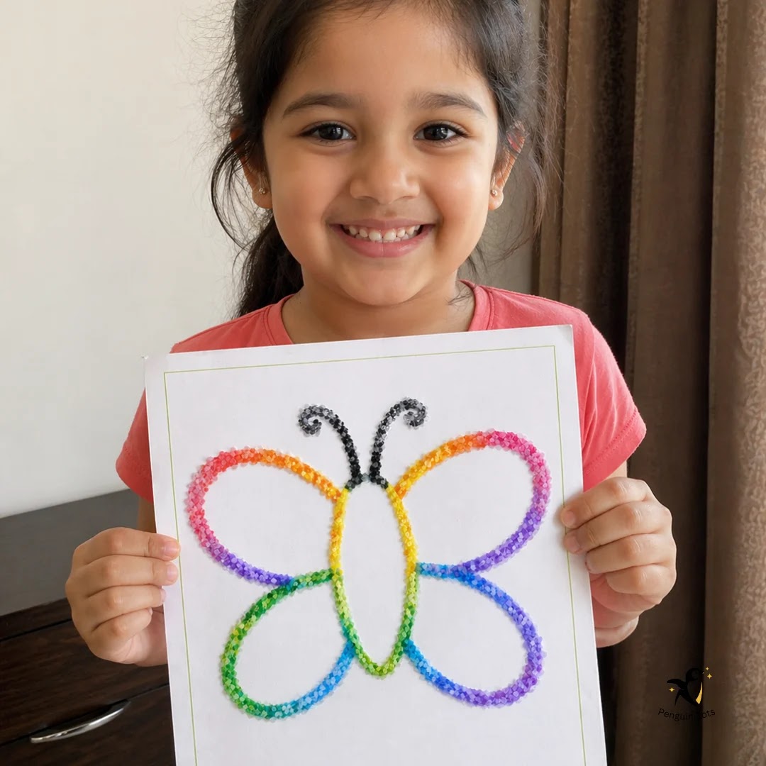 Sparkling Salt Art Flower Activity Set for Kids | Creative Painting Fun