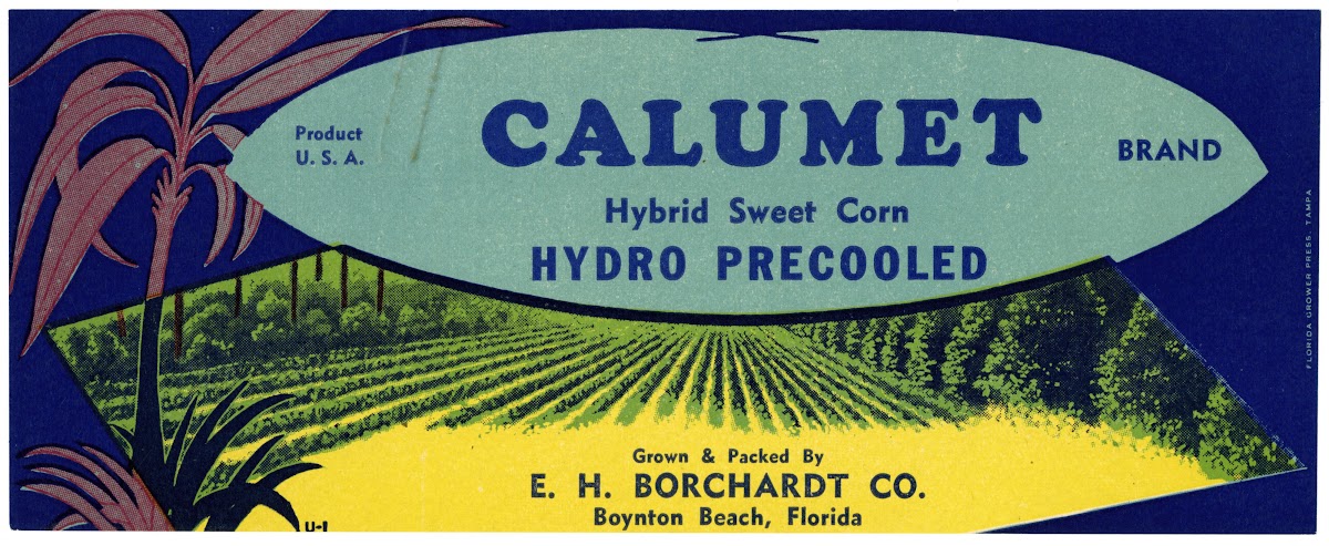 Blue Devil Brand Sweet Corn Label 1930 1950