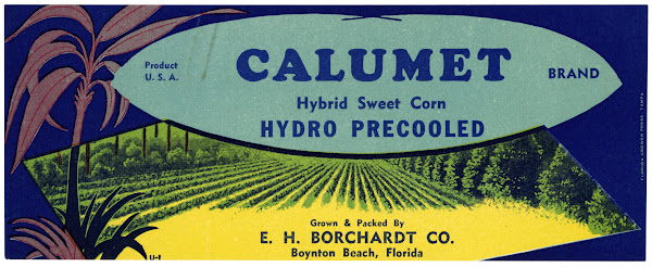 Blue Devil Brand Sweet Corn Label 1930 1950