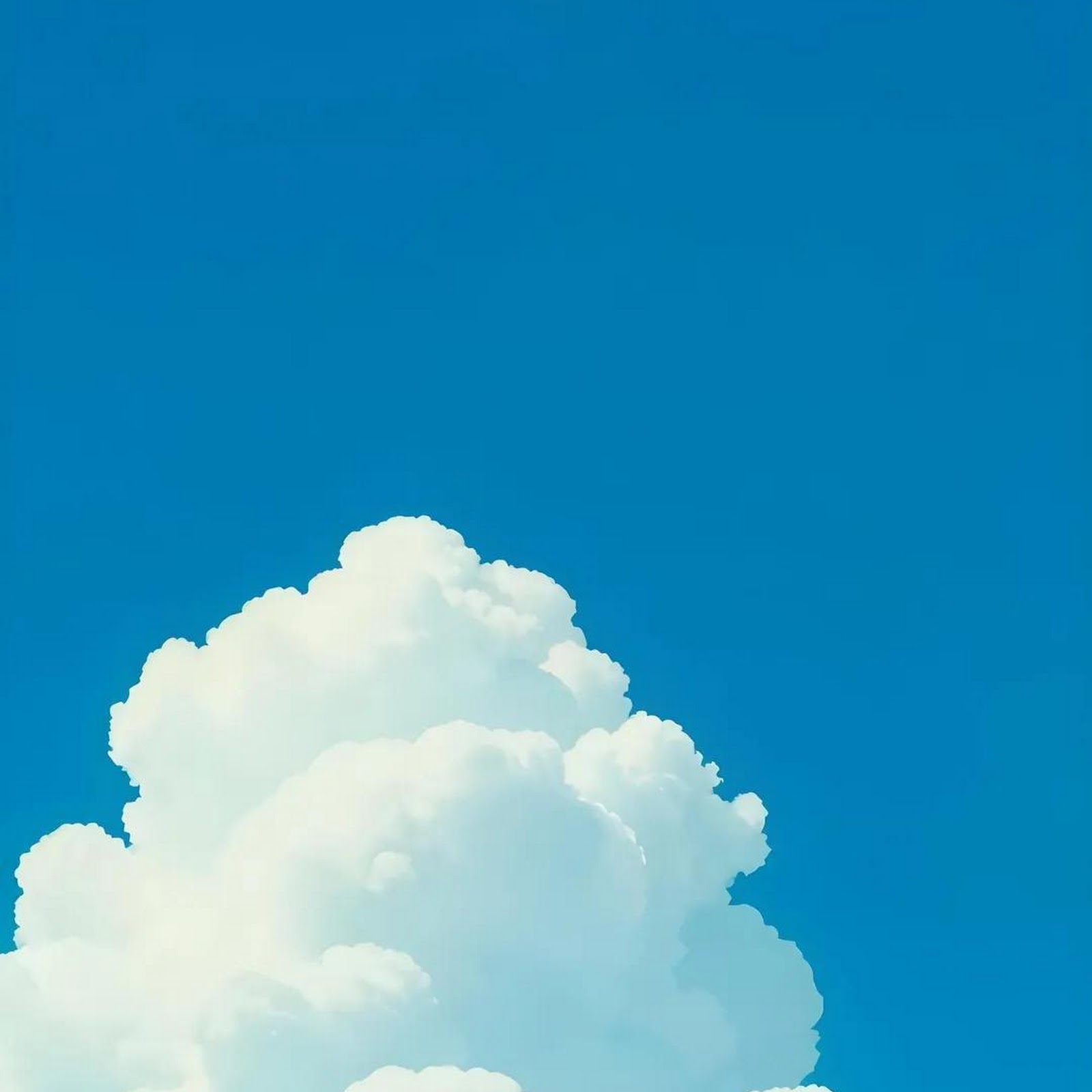 Download Crescent Moon Above Fluffy Clouds Full HD iPhone