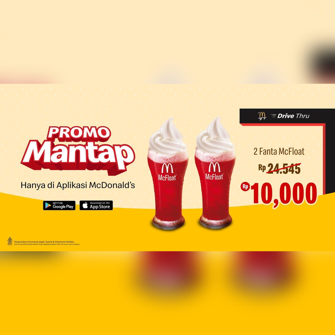 2 Fanta McFloat Rp 10.000!