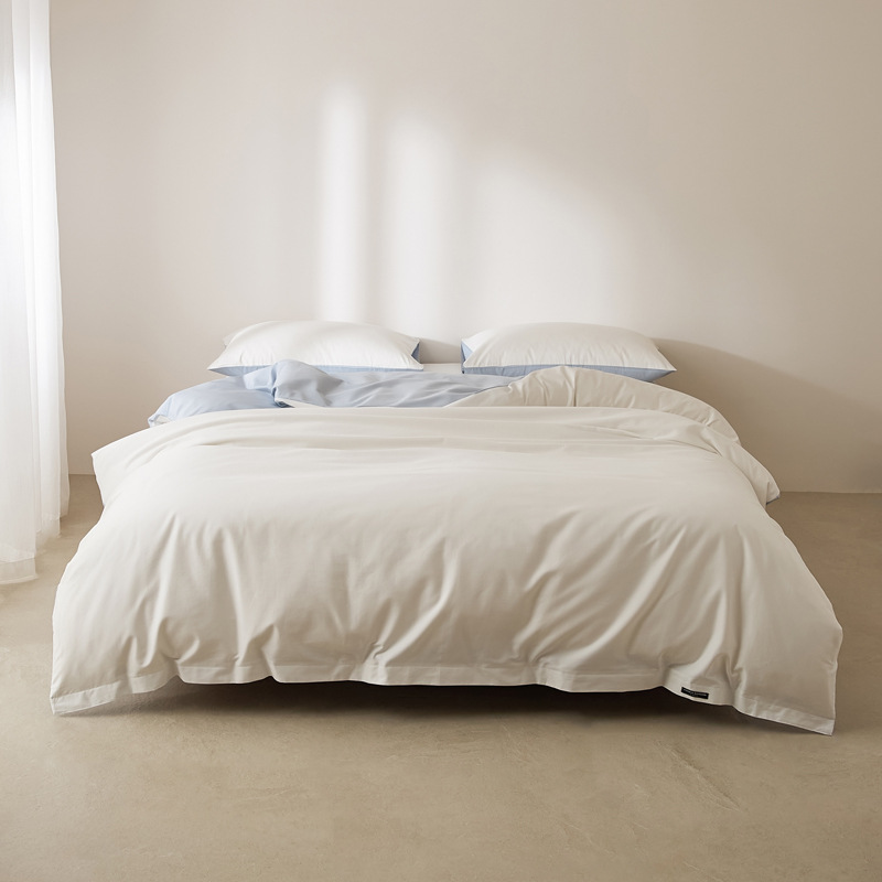 Long-staple cotton duvet cover, single piece