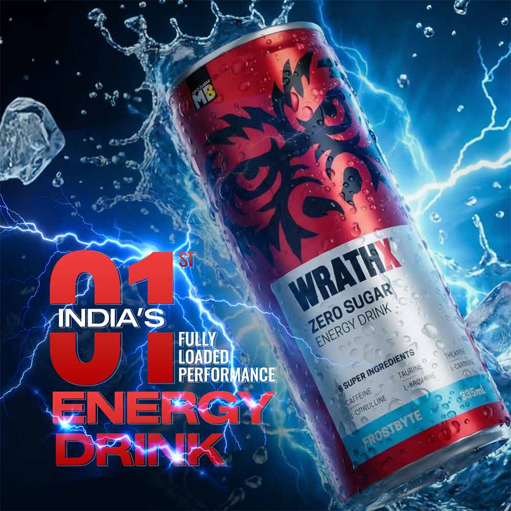 WrathX Energy Drink — Frostbyte (Pack of 6), 335 ml