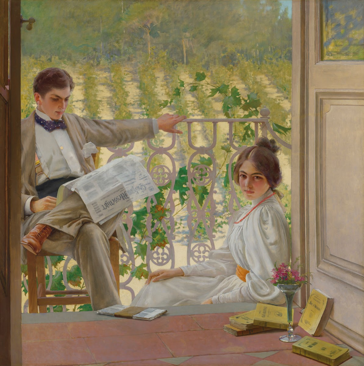 An Afternoon on the Porch 1895