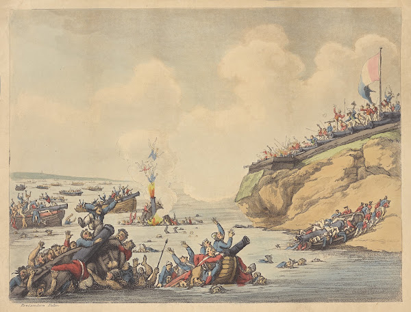 Rehearsal of a French invasion as performed before the invalids at the Islands o