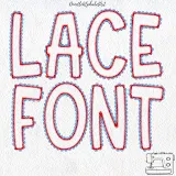 Stitch photo 5 of the Lace & Zig-Zag Applique Embroidery Font embroidery design